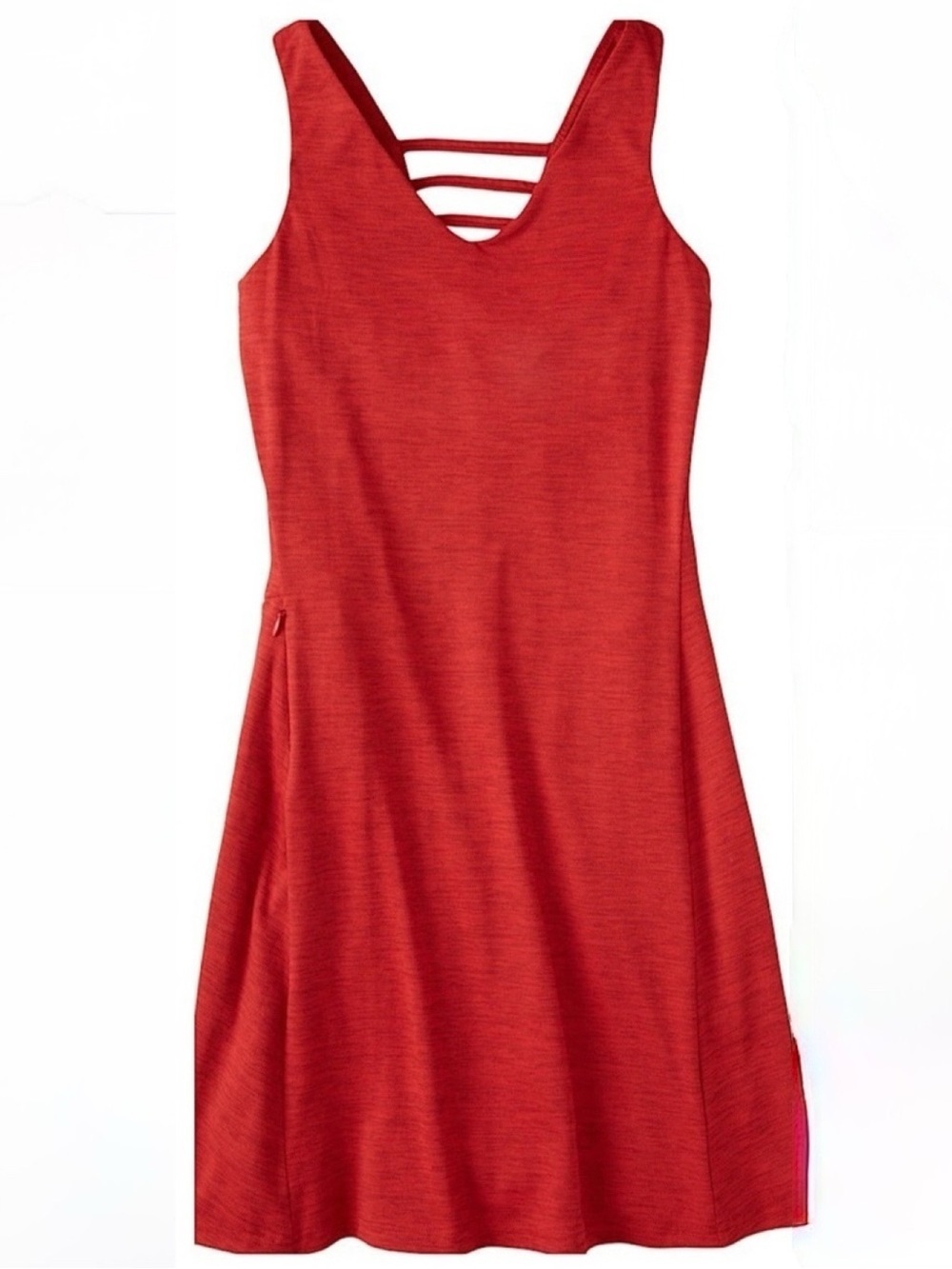Toad & Co Tomboy Tech Tank Dress Padded Shelf Bra V Neck
